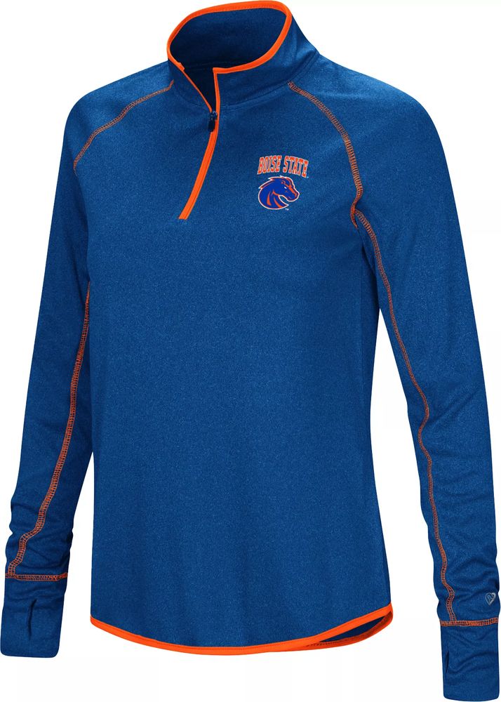 Colosseum Women's Boise State Broncos Royal Stingray 1/4 Zip Jacket