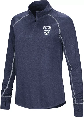 Colosseum Women's Butler Bulldogs Blue Stingray 1/4 Zip Jacket