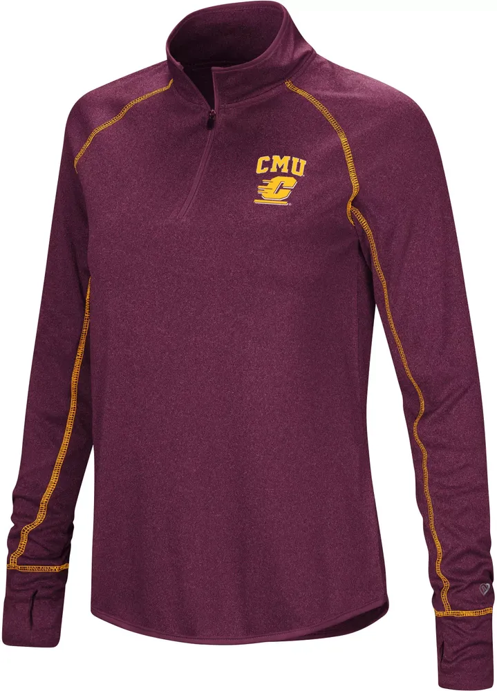 Colosseum Women's Central Michigan Chippewas Maroon Stingray 1/4 Zip Jacket