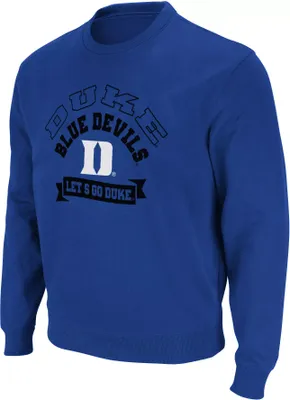 Colosseum Women's Duke Blue Devils Blue Crew Pullover Sweatshirt