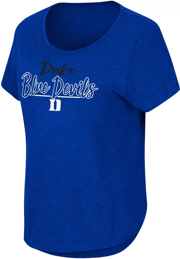 Colosseum Women's Duke Blue Devils Curved Hem T-Shirt