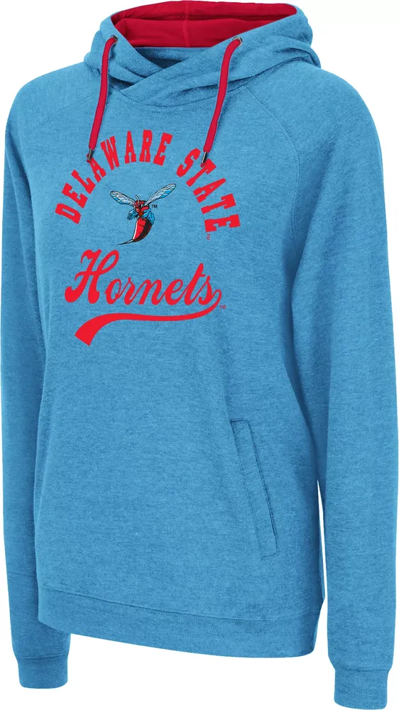 Colosseum Women's Delaware State Hornets Columbia Blue Hoodie