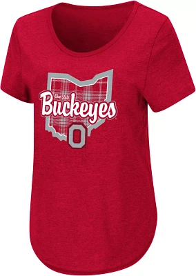 Colosseum Women's Ohio State Buckeyes Scarlet Promo T-Shirt