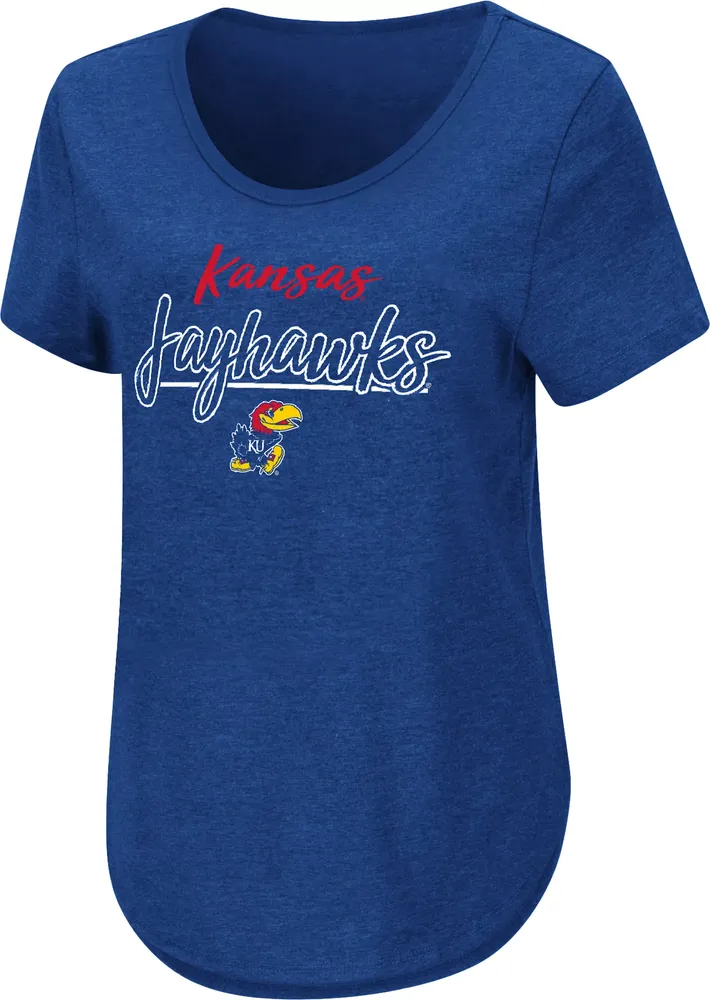 Colosseum Women's Kansas Jayhawks Blue Promo T-Shirt