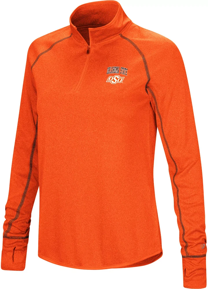 Colosseum Women's Oklahoma State Cowboys Orange Stingray 1/4 Zip Jacket