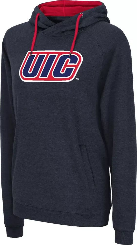 Colosseum Women's UIC Flames Navy Hoodie