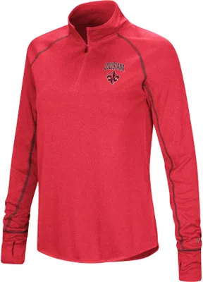 Colosseum Women's Louisiana-Lafayette Ragin' Cajuns Red Stingray 1/4 Zip Jacket