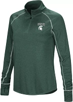 Colosseum Women's Michigan State Spartans Green Stingray 1/4 Zip Jacket