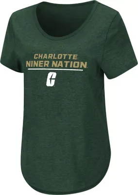 Colosseum Women's Charlotte 49ers Green Promo T-Shirt