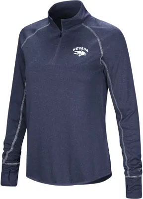 Colosseum Women's Nevada Wolf Pack Navy Stingray 1/4 Zip Jacket