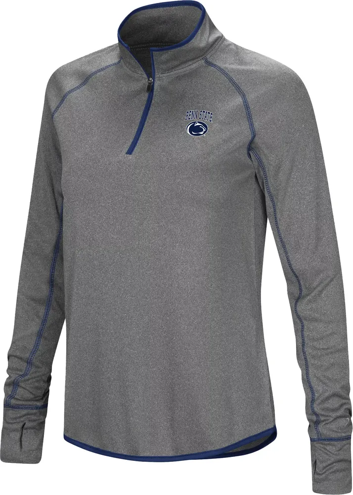 Colosseum Women's Penn State Nittany Lions Gray Stingray 1/4 Zip Jacket