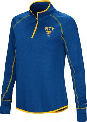 Colosseum Women's Pitt Panthers Blue Stingray 1/4 Zip Jacket