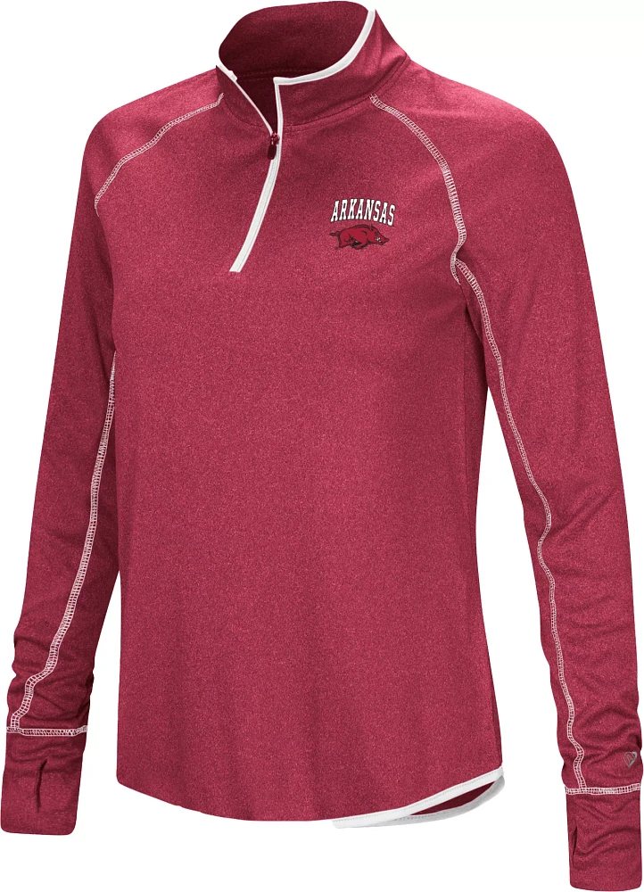 Colosseum Women's Arkansas Razorbacks Crimson Stingray 1/4 Zip Jacket