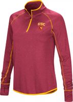 Colosseum Women's USC Trojans Cardinal Stingray 1/4 Zip Jacket