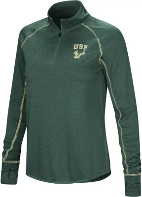 Colosseum Women's South Florida Bulls Green Stingray 1/4 Zip Jacket