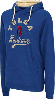 Colosseum Women's Tulsa Golden Hurricane Blue Hoodie