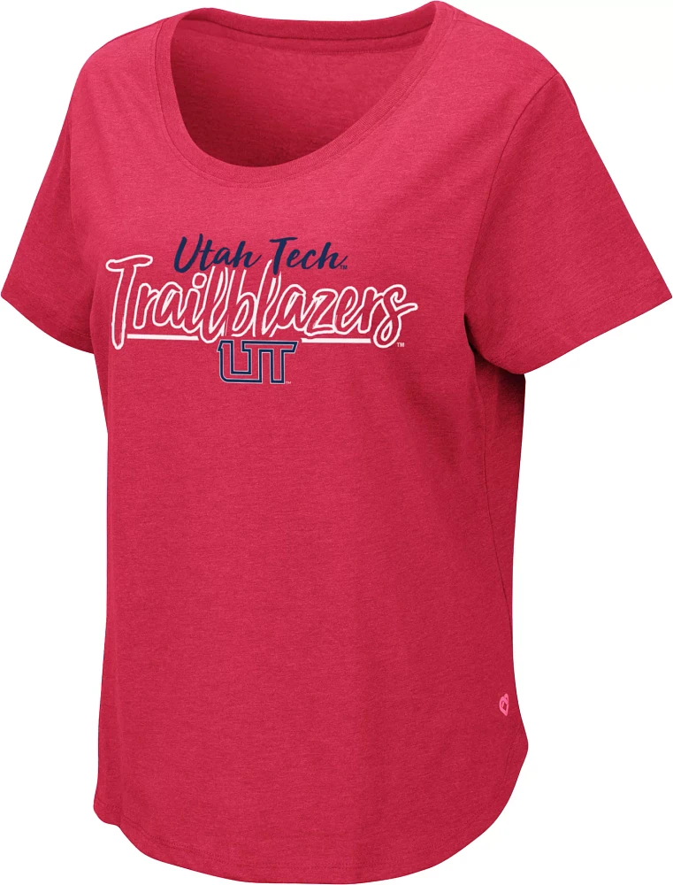 Colosseum Women's Utah Tech Trailblazers Red Scoop-Neck T-Shirt