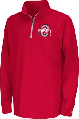 Colosseum Youth Ohio State Buckeyes Scarlet Draft 1/4 Zip Jacket