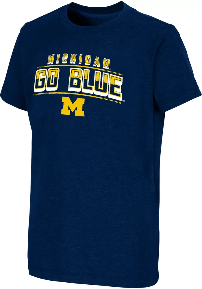 Colosseum Youth Michigan Wolverines Blue Playbook T-Shirt