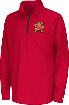 Colosseum Youth Maryland Terrapins Red Draft 1/4 Zip Jacket