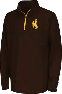 Colosseum Youth Wyoming Cowboys Brown Draft 1/4 Zip Jacket