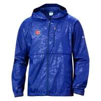 Columbia Men's Chicago Cubs Blue Camo Flash Forward Windbreaker