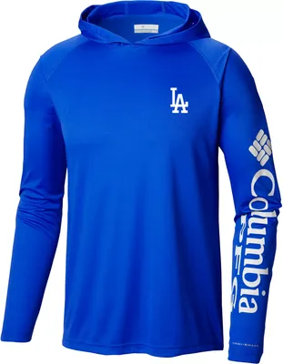 Columbia Men's Los Angeles Dodgers Blue Tackle Pullover Hoodie