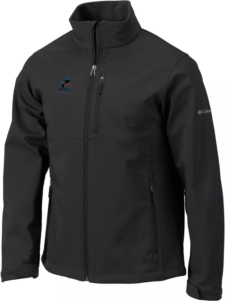 Columbia Men's Miami Marlins Black Ascender Full-Zip Jacket