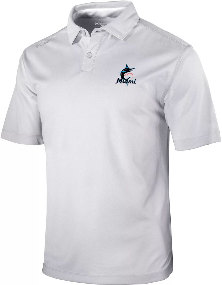 Men's Columbia Navy Cleveland Guardians Omni-Wick Shotgun Polo