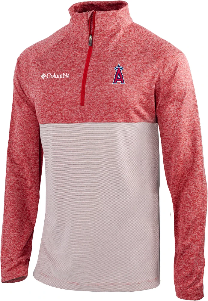 Columbia Men's Los Angeles Angels Red Rockin' It Quarter-Zip Pullover