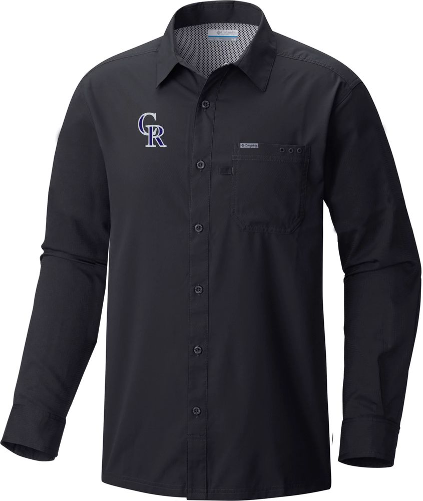 Dick's Sporting Goods Columbia Men's Colorado Rockies Black Slack Tide Long  Sleeve T-Shirt