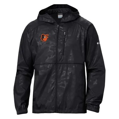 Columbia Men's Baltimore Orioles Black Camo Flash Forward Windbreaker