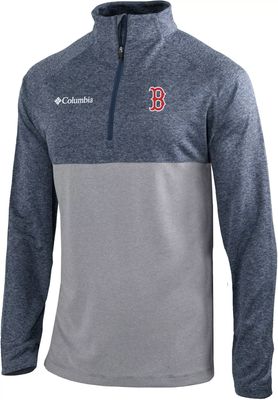 Boston Red Sox Nike Overview Half-Zip Hoodie Jacket - Red/Navy