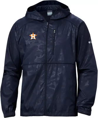 Columbia Men's Houston Astros Navy Camo Flash Forward Windbreaker