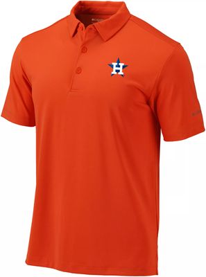 Columbia Men's Houston Astros Orange Omni-Wick Set Performance Polo