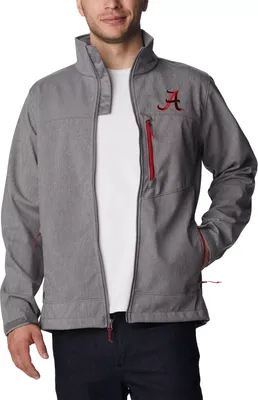 Columbia Men's Alabama Crimson Tide Grey Ascender Full Zip Jacket