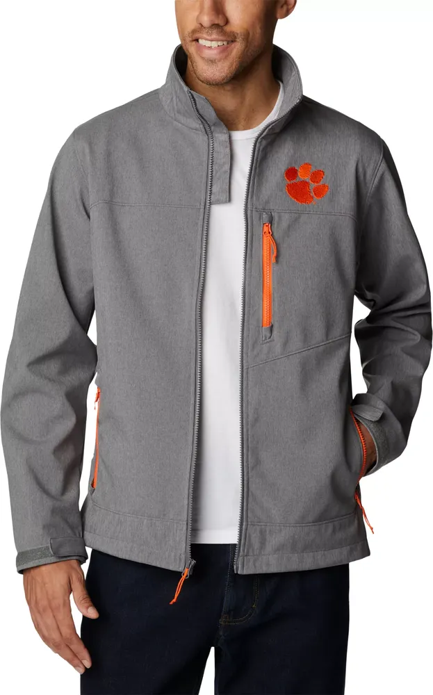 Columbia Men's Clemson Tigers Grey Ascender Full Zip Jacket