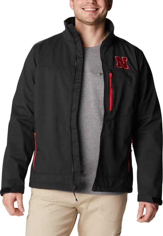 Columbia Men's Nebraska Cornhuskers Black Ascender Full Zip Jacket