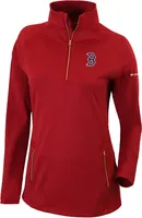 Columbia Women's Boston Red Sox Red Outward Nine Quarter-Zip Shirt