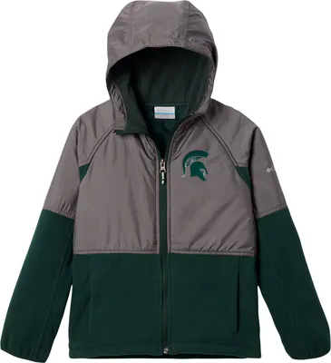 Columbia Youth Michigan State Spartans Green Flanker Full Zip Jacket