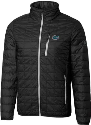 Cutter & Buck Men's Florida Gators Black Rainier PrimaLoft Eco Full-Zip Jacket