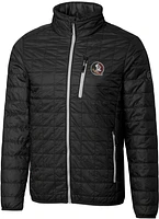 Cutter & Buck Men's Florida State Seminoles Black Rainier PrimaLoft Eco Full-Zip Jacket