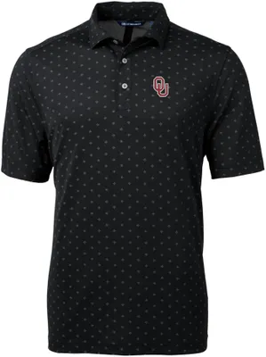 Cutter & Buck Men's Oklahoma Sooners Virtue Eco Pique Tile Polo