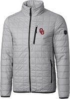 Cutter & Buck Men's Oklahoma Sooners Grey Rainier PrimaLoft Eco Full-Zip Jacket