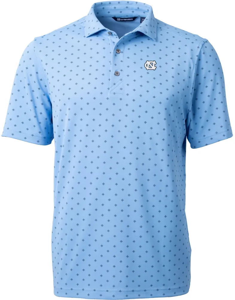 Cutter & Buck Men's North Carolina Tar Heels Atlas Virtue Eco Pique Tile Polo