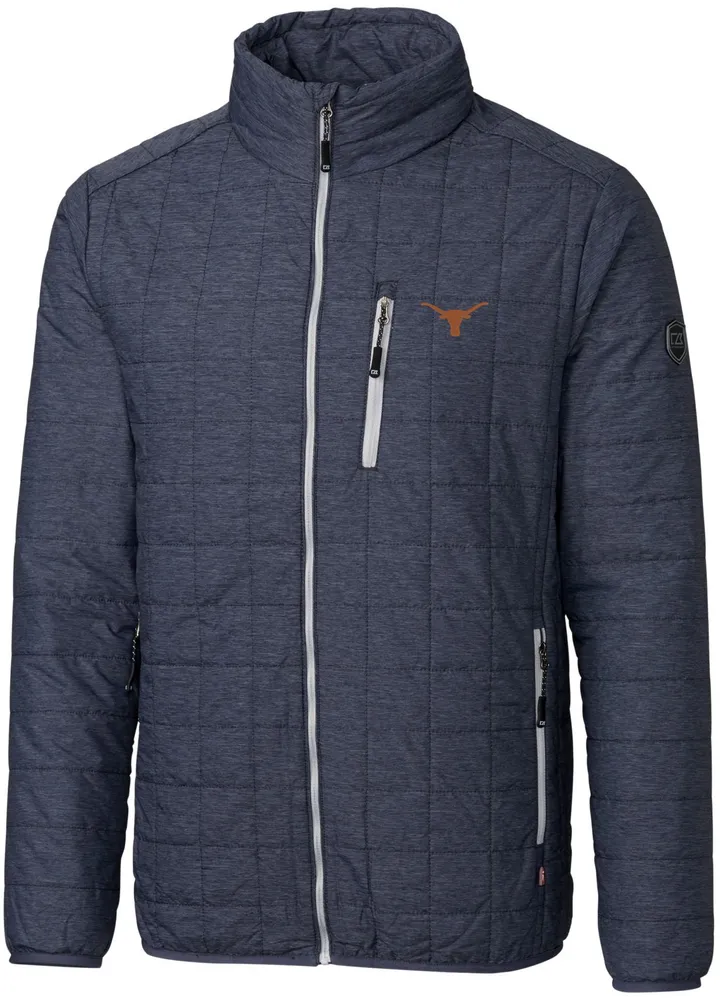 Cutter & Buck Men's Texas Longhorns Anthracite Rainier PrimaLoft Eco Full-Zip Jacket