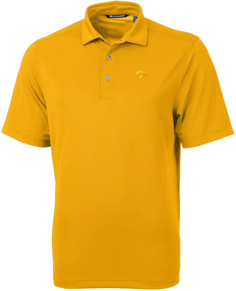 Cutter & Buck Men's Iowa Hawkeyes Gold Virtue Eco Pique Polo