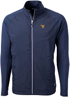 Cutter & Buck Men's West Virginia Mountaineers Navy Blue Adapt Eco Knit Stretch Full-Zip Jacket