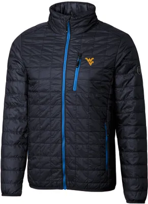 Cutter & Buck Men's West Virginia Mountaineers Dark Navy Rainier PrimaLoft Eco Full-Zip Jacket