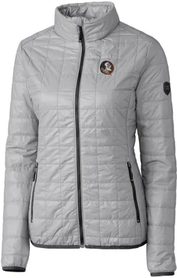 Cutter & Buck Women's Florida State Seminoles Grey Rainier PrimaLoft Eco Full-Zip Jacket